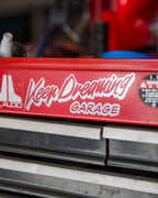 KEEP DREAMING GARAGE - CHROME STICKER