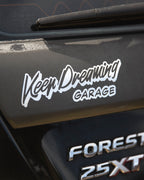 KEEP DREAMING GARAGE - CHROME STICKER